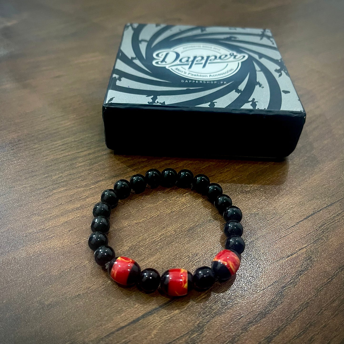 Natural red monk energy stone beads bracelt for men women in pakistan