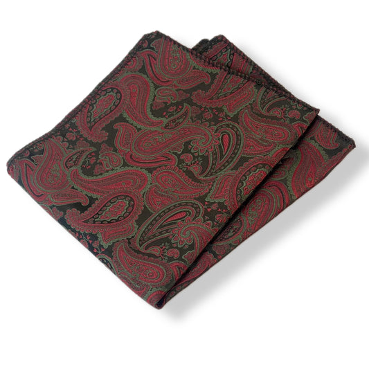 maroon paisley pocket square for men Pakistan