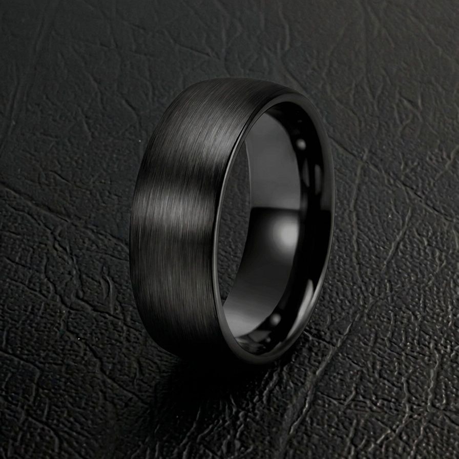 matt black titanium ring for men online in Pakistan