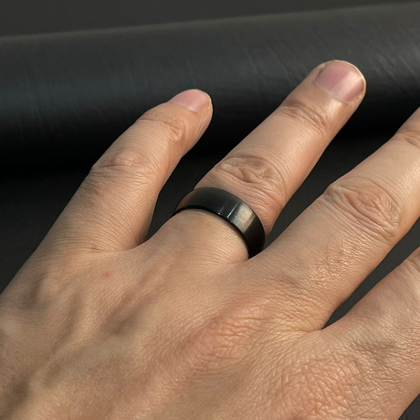 matt black titanium ring for men online in Pakistan