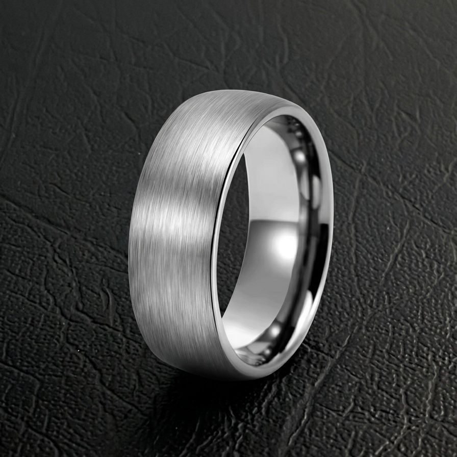matt silver titanium ring for men online in Pakistan