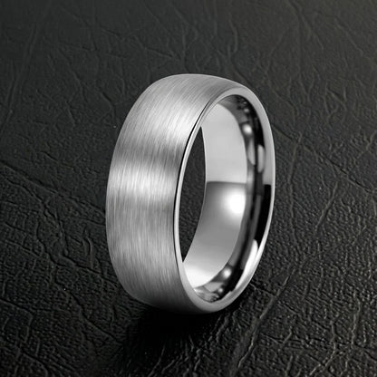matt silver titanium ring for men online in Pakistan