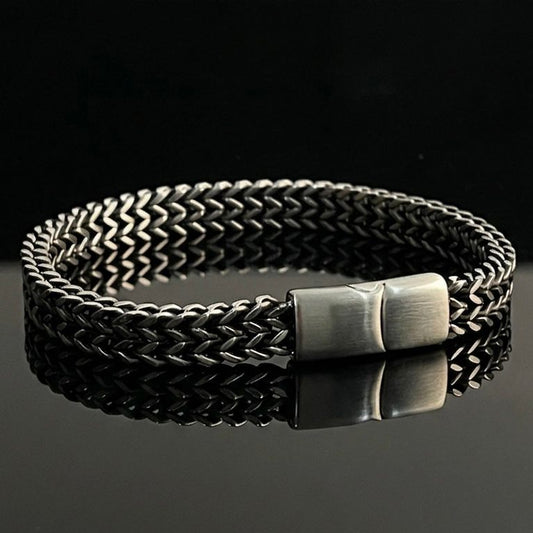 premium antique silver foxtail chain bracelet for men in Pakistan
