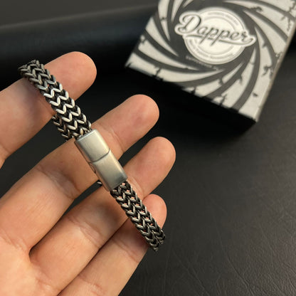 premium antique silver foxtail chain bracelet for men in Pakistan