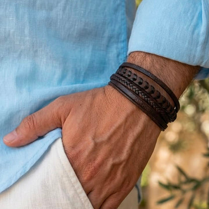 premium leather bracelets for men online In Pakistan