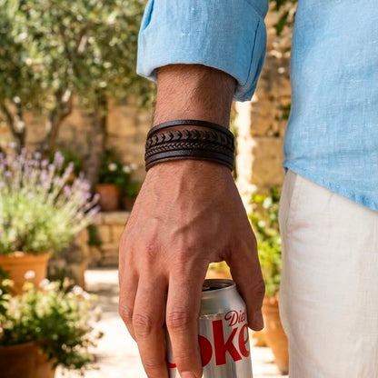 premium leather bracelets for men online In Pakistan
