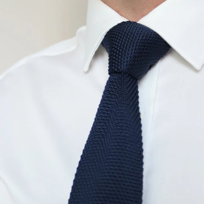 premium navy blue knitted tie for men in Pakistan