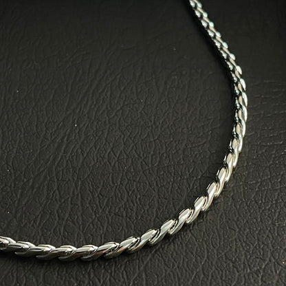 premium silver rope neck chain for men online in Pakistan