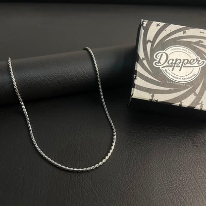 premium silver rope neck chain for men online in Pakistan