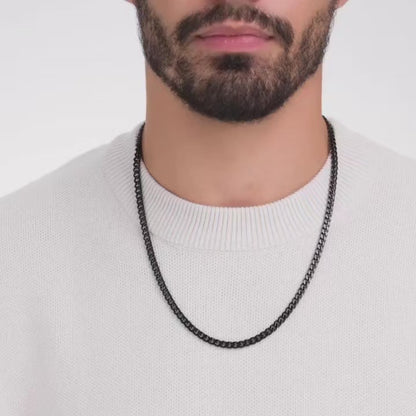 7mm Silver Cuban Neck Chain For Men