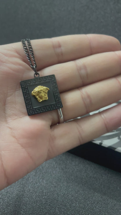 black golden versace medusa pendant necklace for men women in pakistan