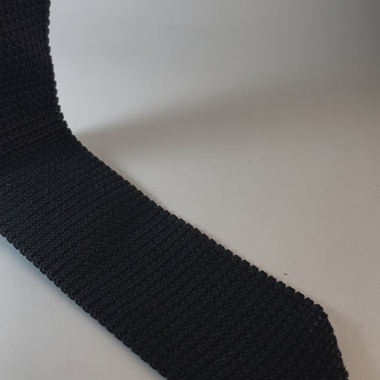 premium black knitted tie for men in Pakistan