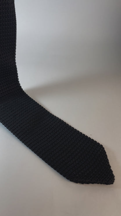 premium black knitted tie for men in Pakistan