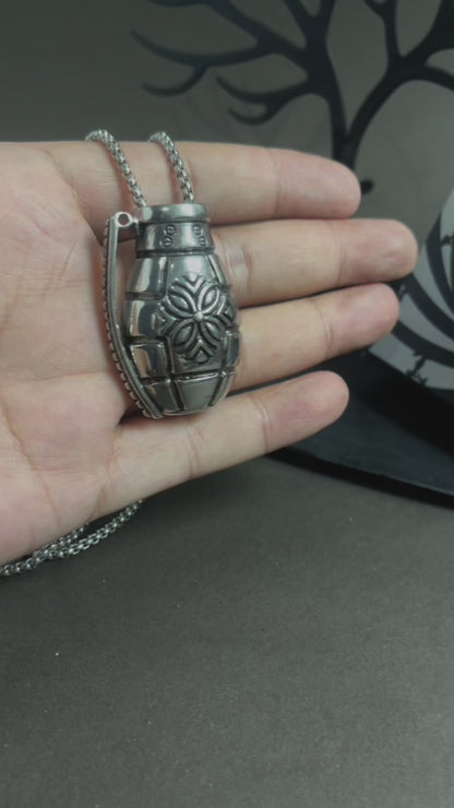 Grenade Pendant Necklace For Men