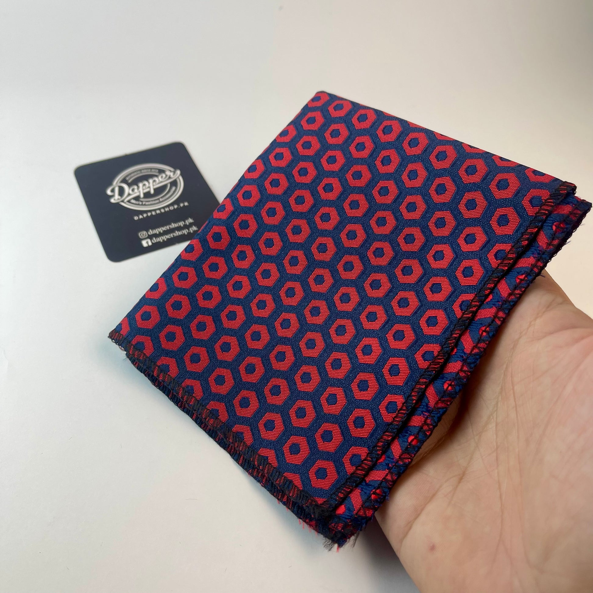 red and blue pocket square for men Pakistan