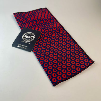 red and blue pocket square for men Pakistan