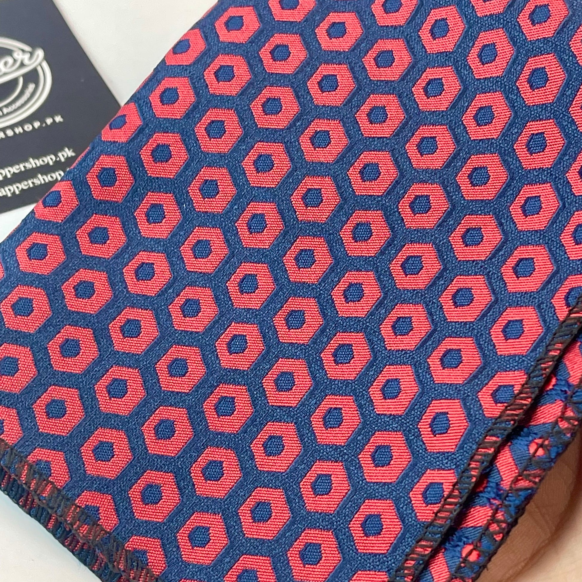 red and blue pocket square for men Pakistan