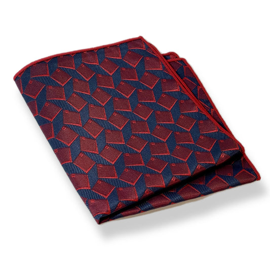 red and navy blue pocket square for men online in pakistan