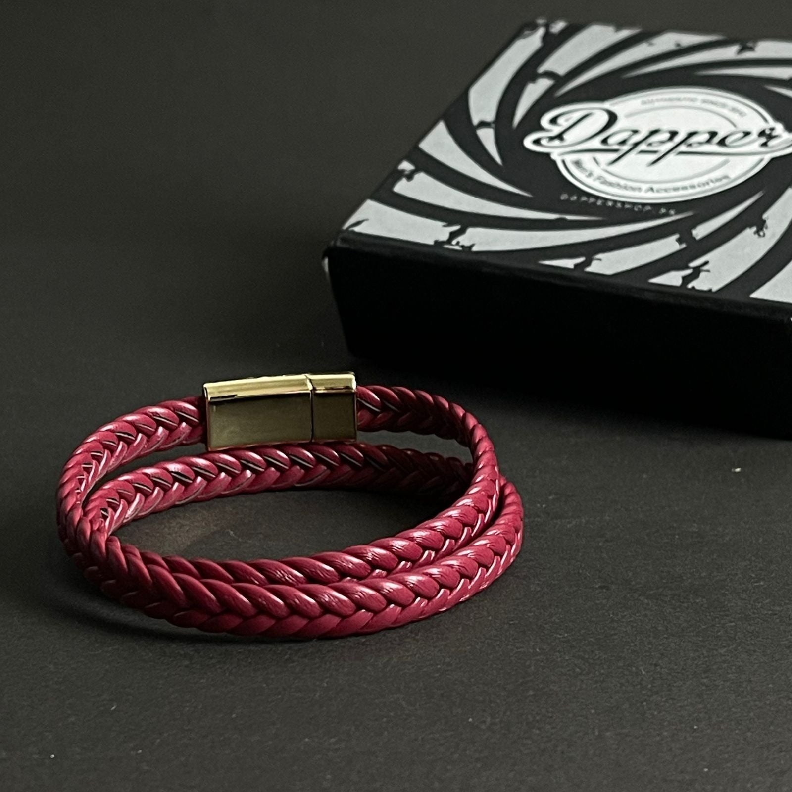 red genuine leather bracelet for men Pakistan