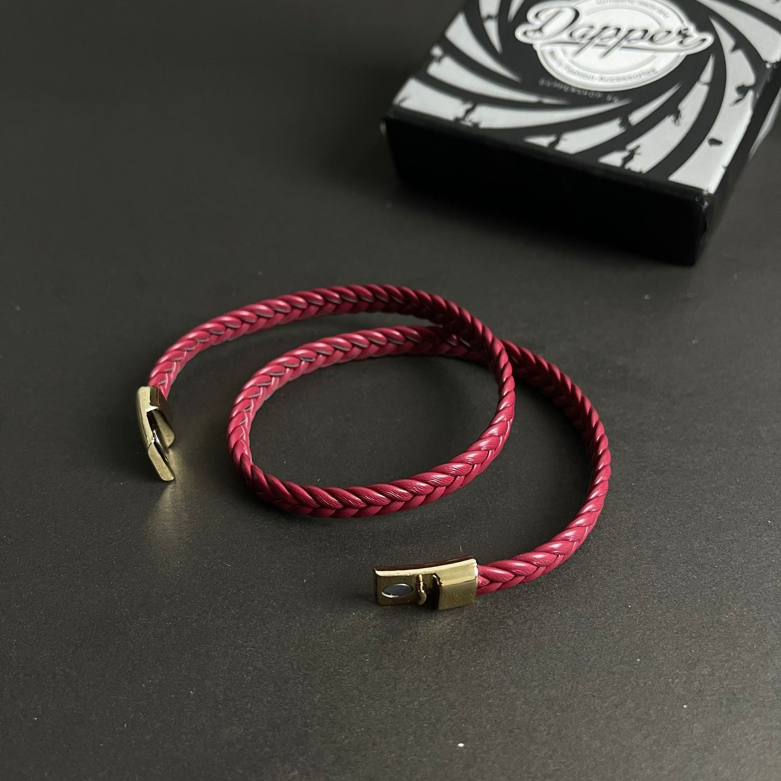 red genuine leather bracelet for men Pakistan