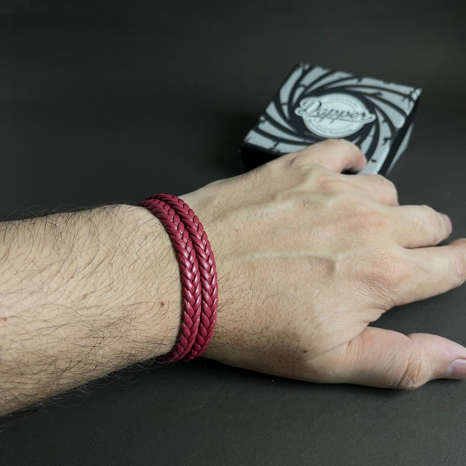 red genuine leather bracelet for men Pakistan