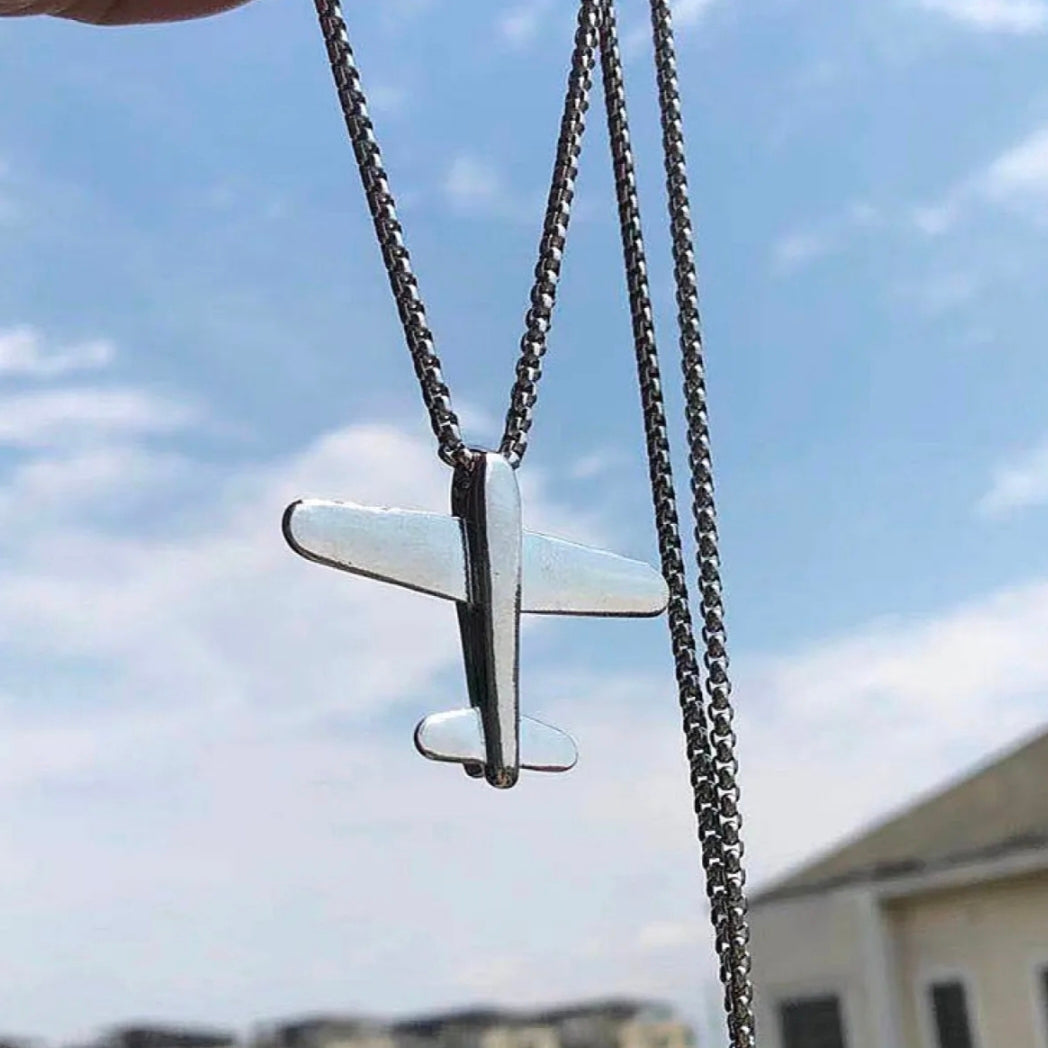 Aeroplane Pendant Necklace For Men