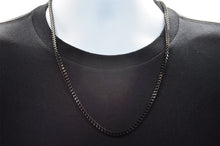 Load image into Gallery viewer, 3mm Black Square Foxtail Long Neck Chain