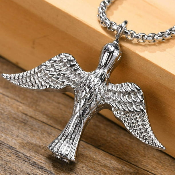 silver flying bird pendant necklace for men online in pakistan