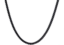 Load image into Gallery viewer, 3mm Black Square Foxtail Long Neck Chain