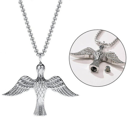 silver flying bird pendant necklace for men online in pakistan