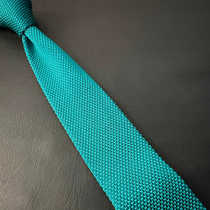 sea green, dark teal, turquoise knitted tie for men online in Pakistan