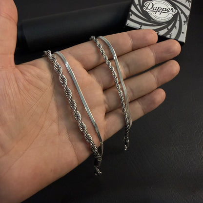 silver double layered bracelet for men in Pakistan