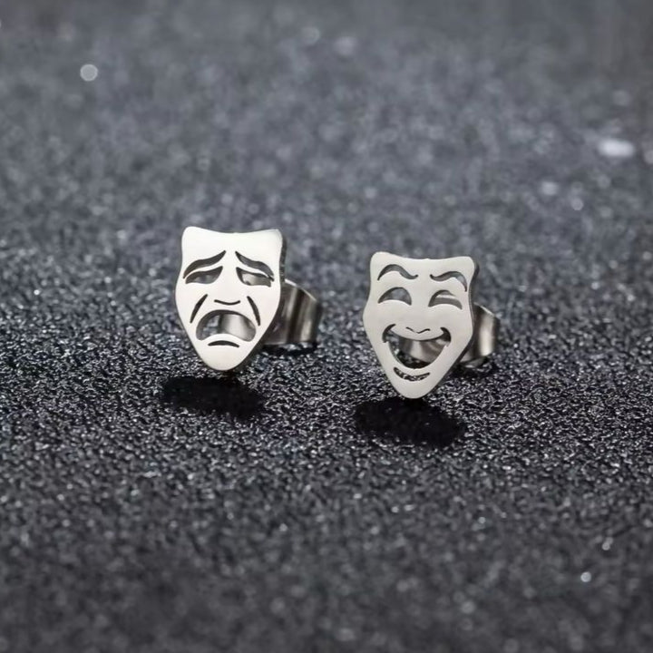silver mask earrings for men in Pakistan
