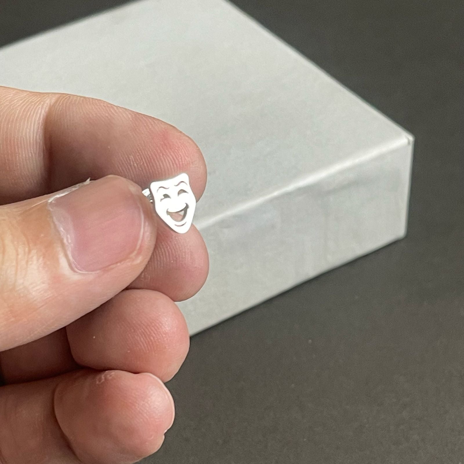 silver mask earrings for men in Pakistan
