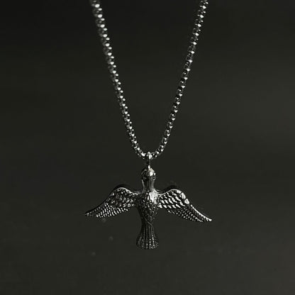silver phoenix flying bird pendant necklace for men Pakistan