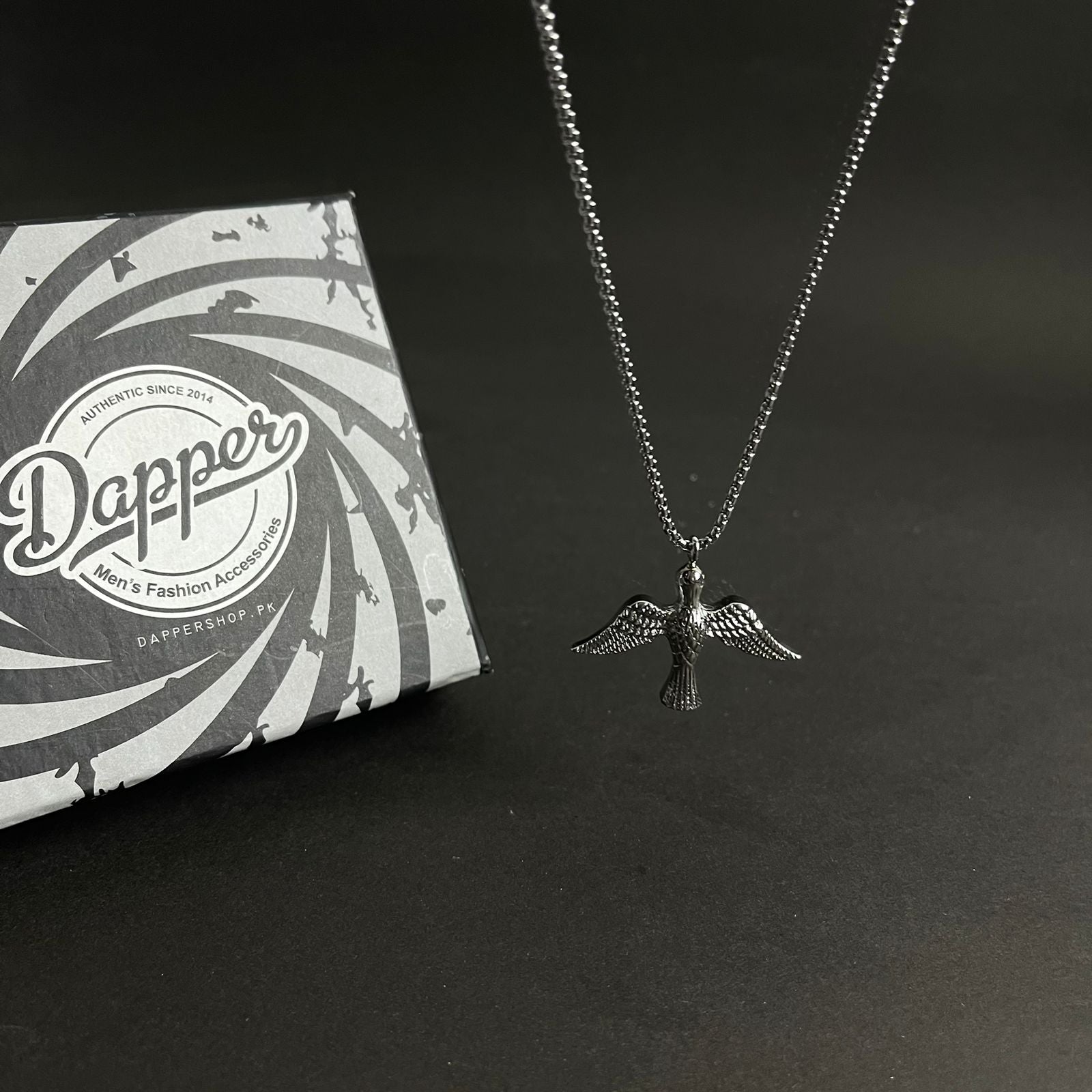 silver phoenix flying bird pendant necklace for men Pakistan