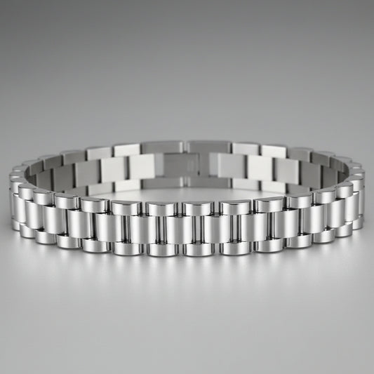 silver rolex jubilee chain bracelet for men online in Pakistan