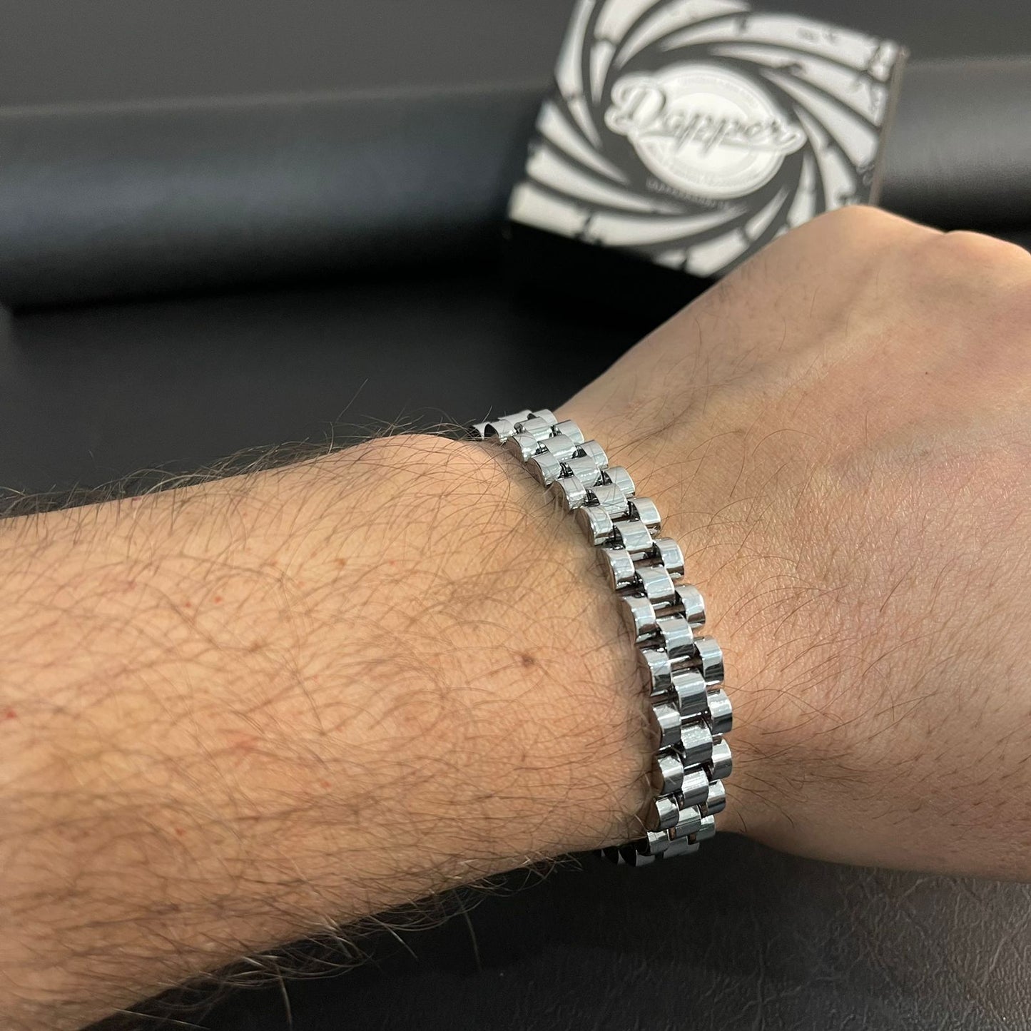 silver rolex jubilee chain bracelet for men online in Pakistan