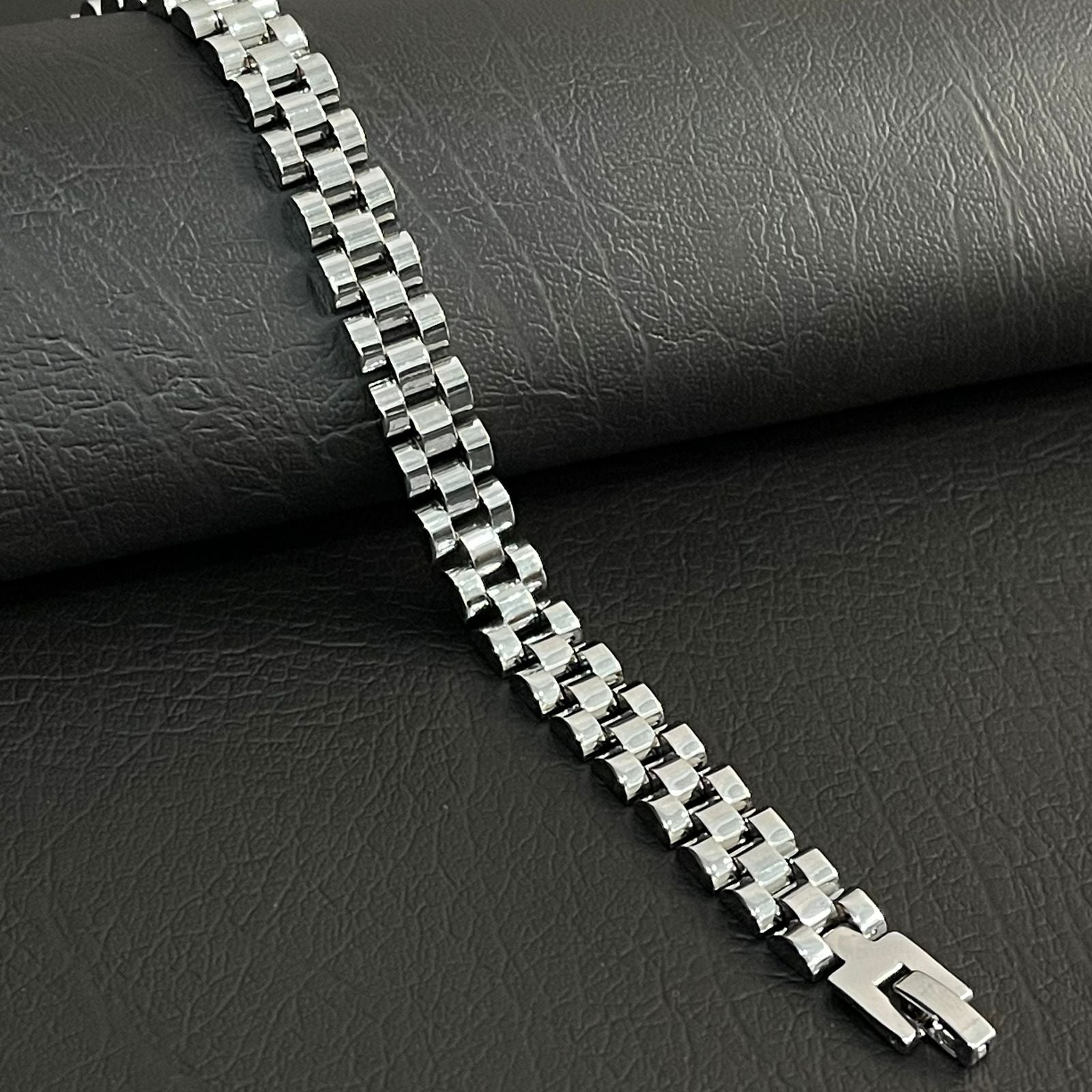 silver rolex jubilee chain bracelet for men online in Pakistan