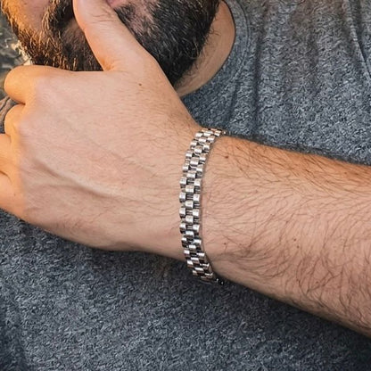 silver rolex jubilee chain bracelet for men online in Pakistan