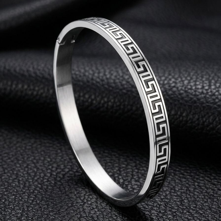 silver stainess steel kara bangle bracelet price in Pakistan