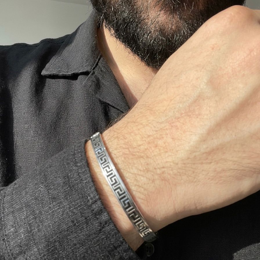 silver stainess steel kara bangle bracelet price in Pakistan
