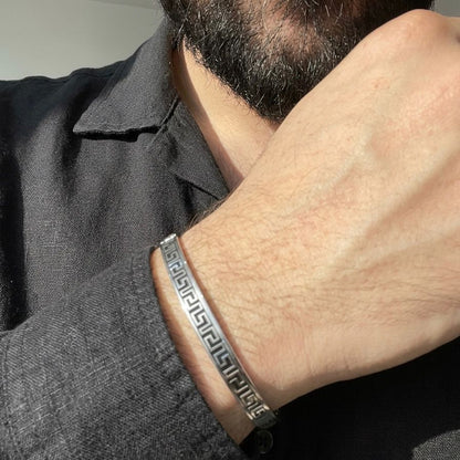 silver stainess steel kara bangle bracelet price in Pakistan