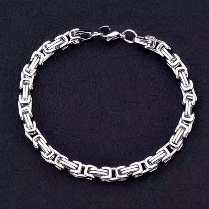 silver stainless steel chain bracelet for men online in Pakistan