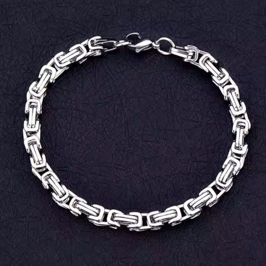 silver stainless steel chain bracelet for men online in Pakistan
