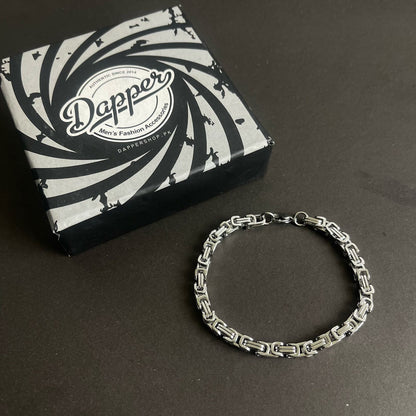silver stainless steel chain bracelet for men online in Pakistan
