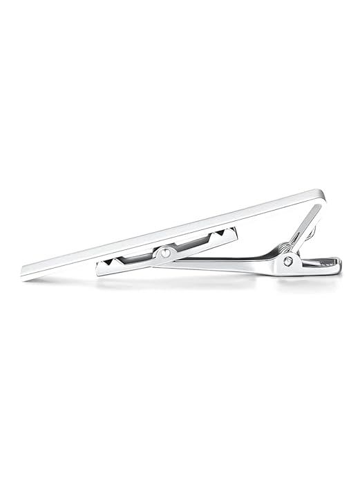 Sleek Silver Rhodium Plated Tie Pin For Men And Boys