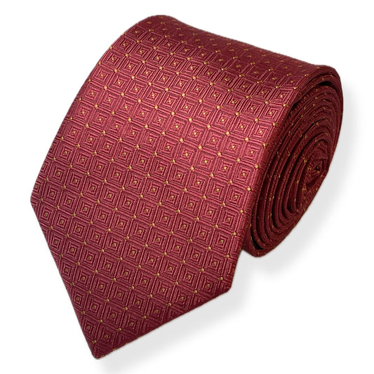 square pattern maroon neck tie for men in Pakistan