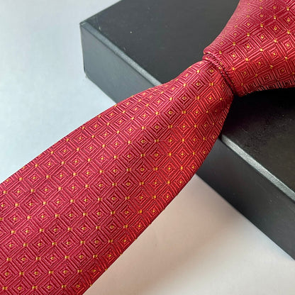 square pattern maroon neck tie for men in Pakistan