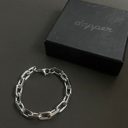 stainless steel silver chain bracelet for men in Pakistan